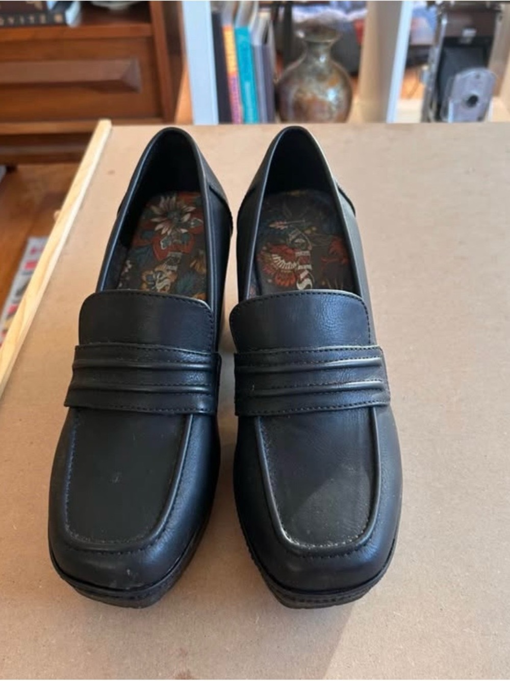 Black Leather Loafers - Classic Slip-On Style